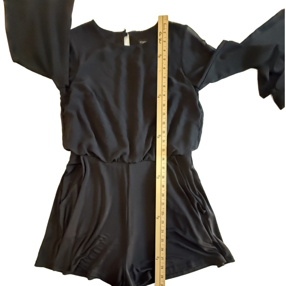 Top shop Elegant Black Sheer Romper. Size 6. - Picture 6 of 9